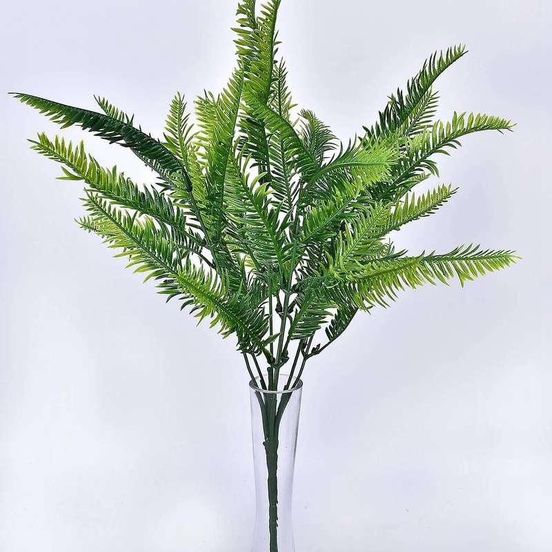 20pcs Artificial Boston Fern Bush Silk Plant Fake Greenery Home Decor