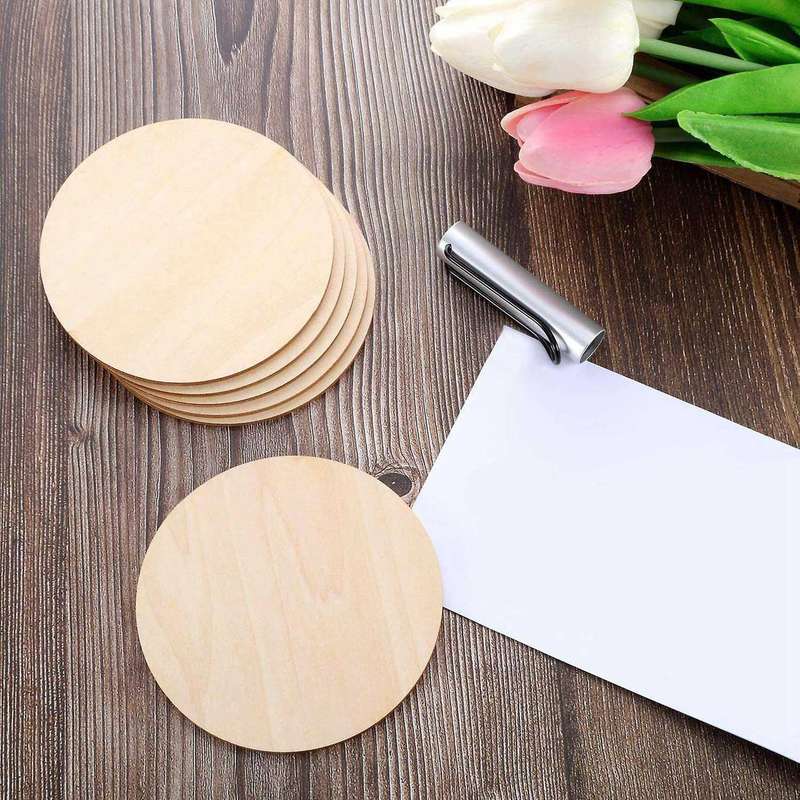 Unfinished Wood Pieces Ornaments for Diy Crafts 30 Packs 4 Inch