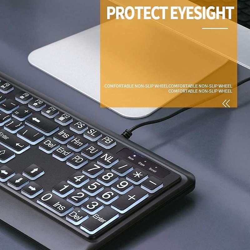 Deluxe Backlit Keyboard,contrast Keys and White Illuminated Led Suit