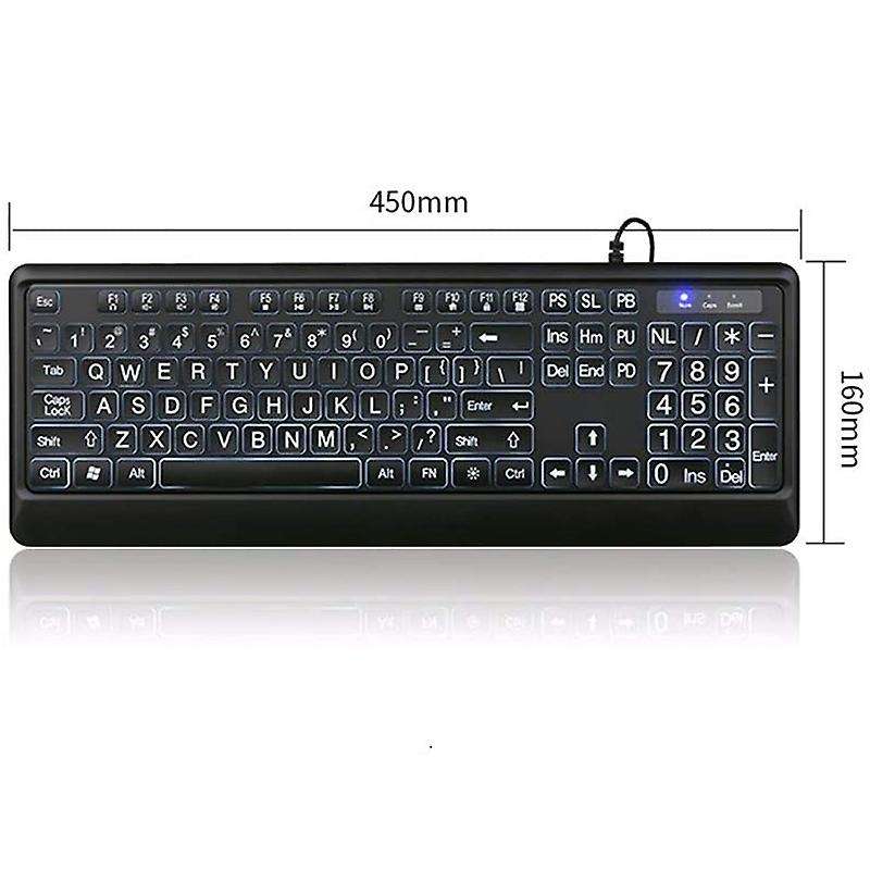 Deluxe Backlit Keyboard,contrast Keys and White Illuminated Led Suit