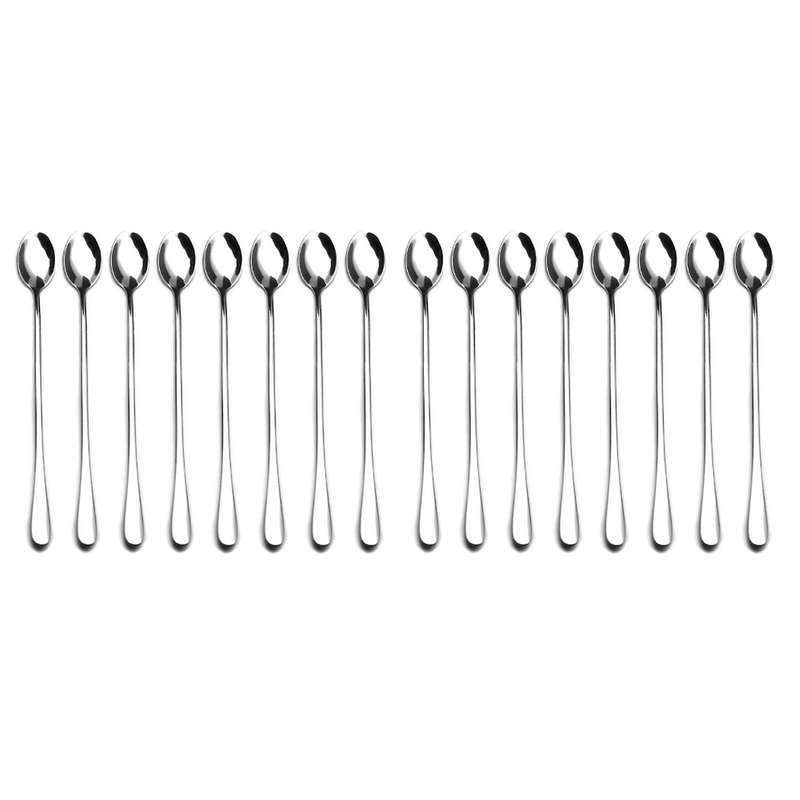 9-inch Spoon,stainless Steel Cocktail Mixing Spoons - Set Of 16