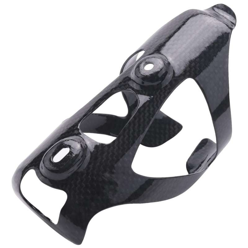 2x Carbon Fiber Bicycle Water Bottle Cage Bright Light