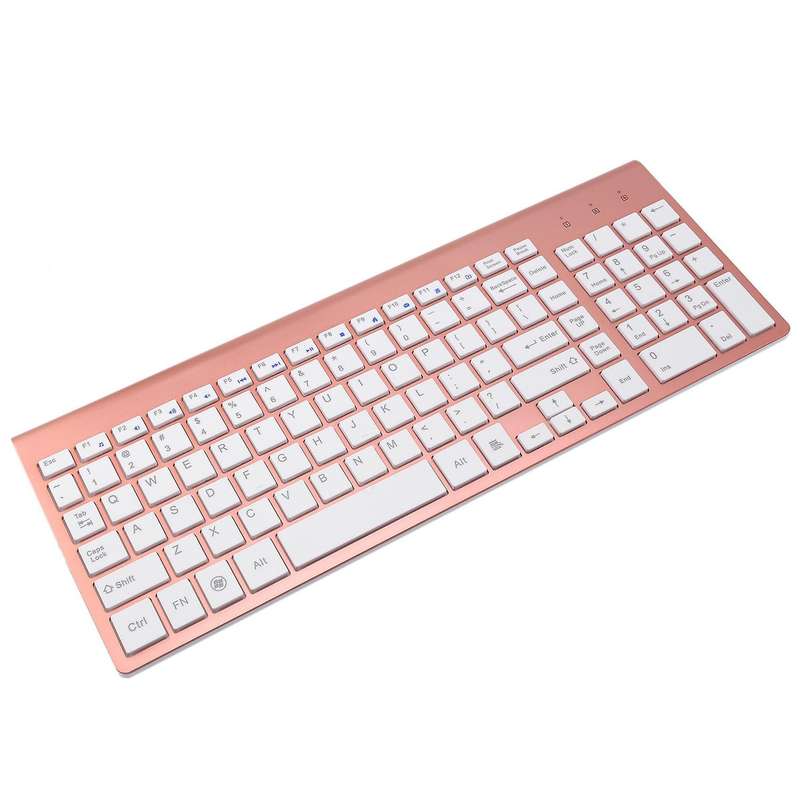 2.4ghz Wireless Keyboard and Mouse for Mac Pc Windowsxp/7(rose Gold)