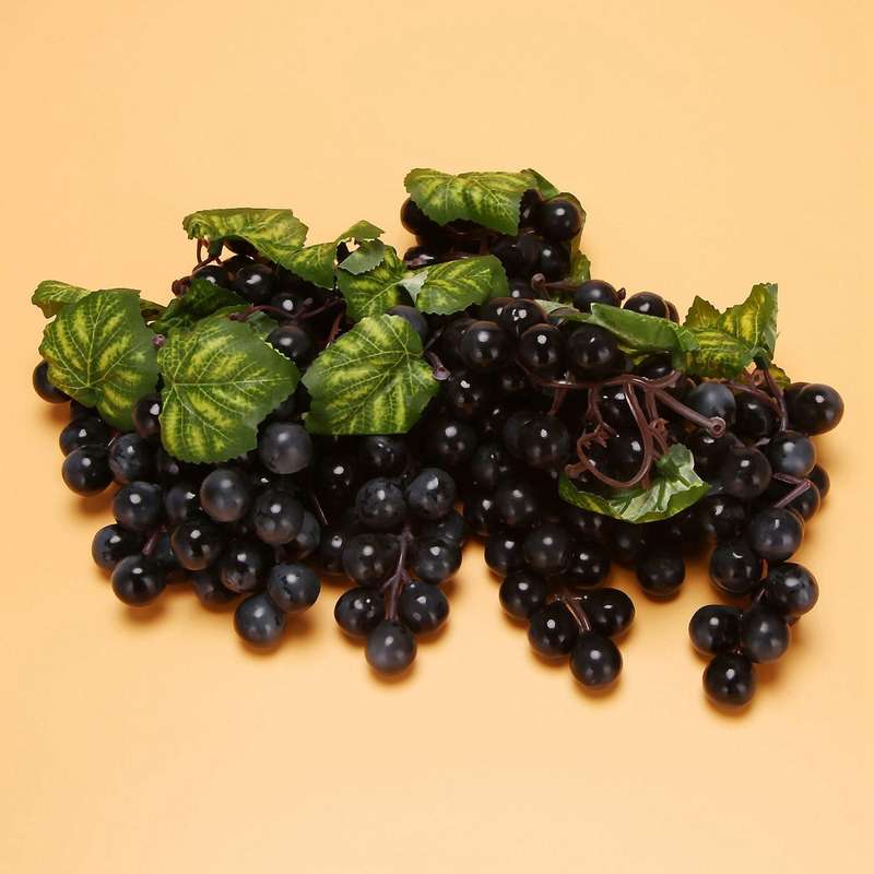 10 Bunches Of Artificial Black Grapes Fake Fruit Photography