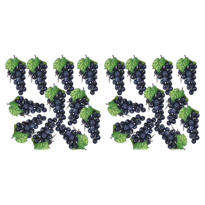 10 Bunches Of Artificial Black Grapes Fake Fruit Photography