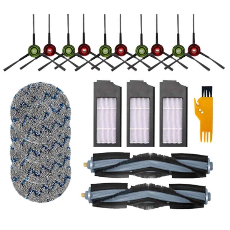 20pcs Washable Hepa Filter Mop Cloth Main Side Brushe for Ecovacs