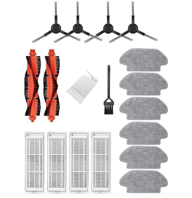 18pcs Robot Vacuum Accessories for Xiaomi Mijia Stytj02ym Black