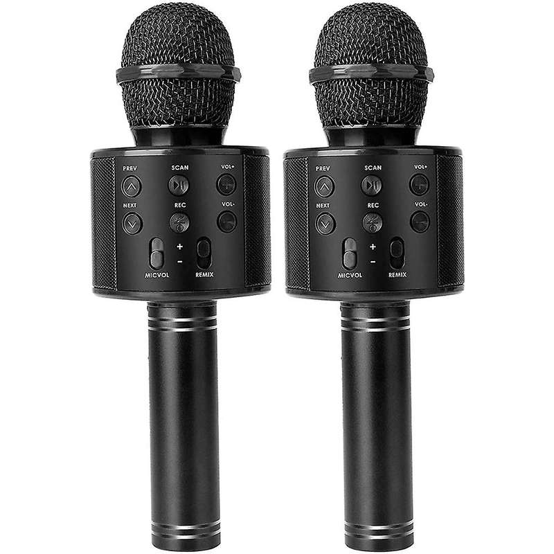 2 Pack Wireless Bluetooth Karaoke Microphone for Kids, Portable
