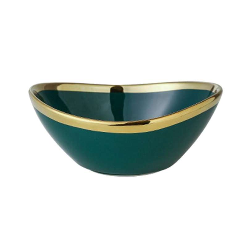 Nordic Light Luxury Ceramic Creative Salad Fruit Fruit Ingot Bowl C