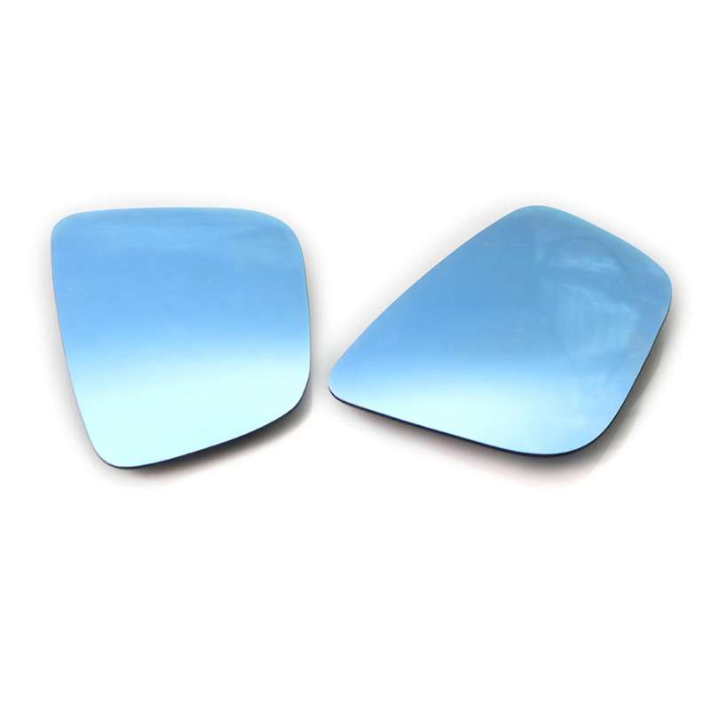 1pair Car Door Mirror Glass Exterior Rearview Mirror Lens Blue