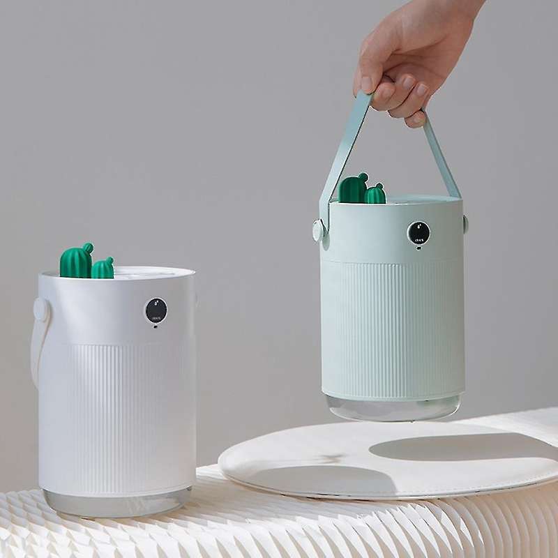 Air Diffuser Cactus Humidifier Usb Purifier 1000ml for Bedroom, White