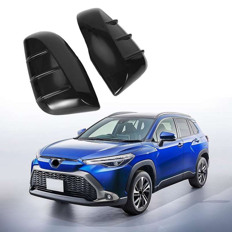 For Toyota Corolla Cross Side Door Rearview Mirror Cover Black