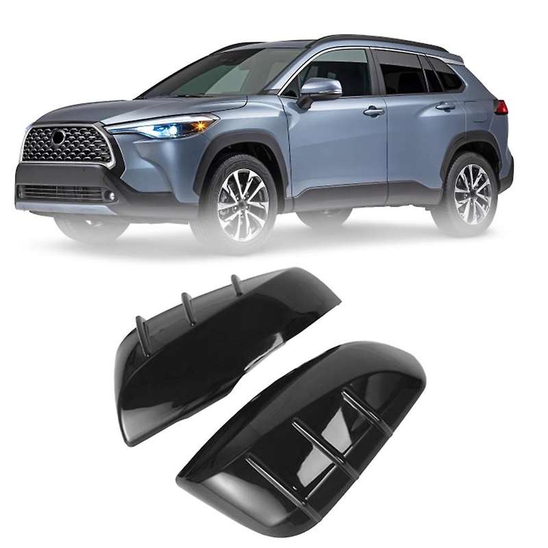 For Toyota Corolla Cross Side Door Rearview Mirror Cover Black