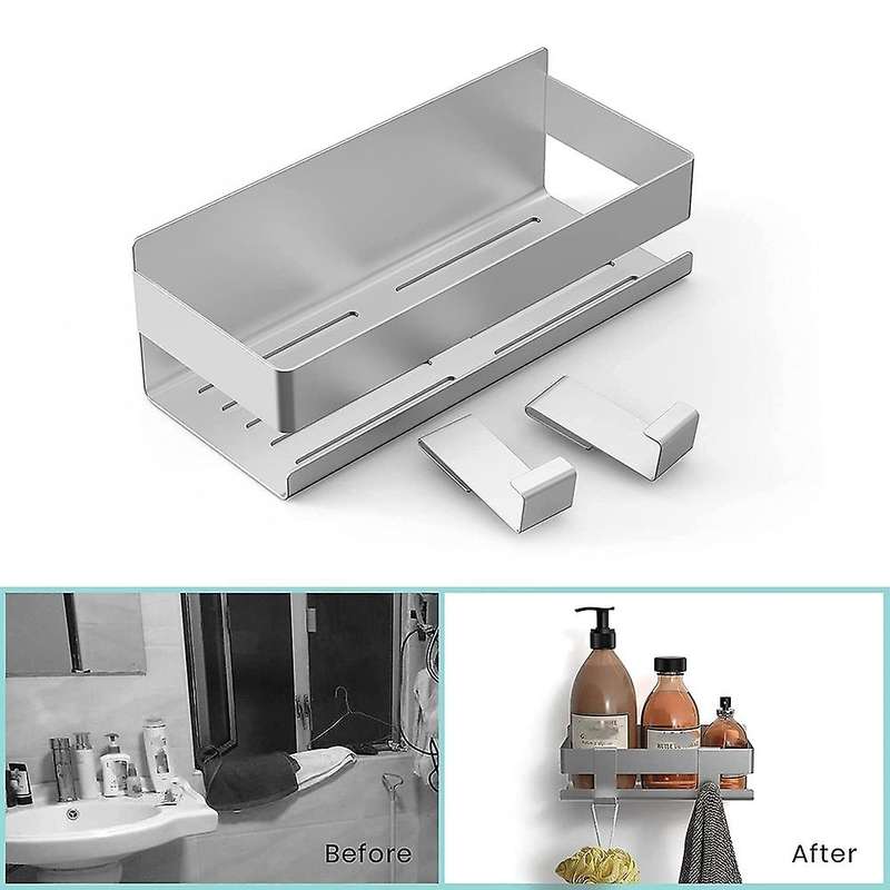 Shower Shelf without Drilling Shower Shelf with Hook Is Removable