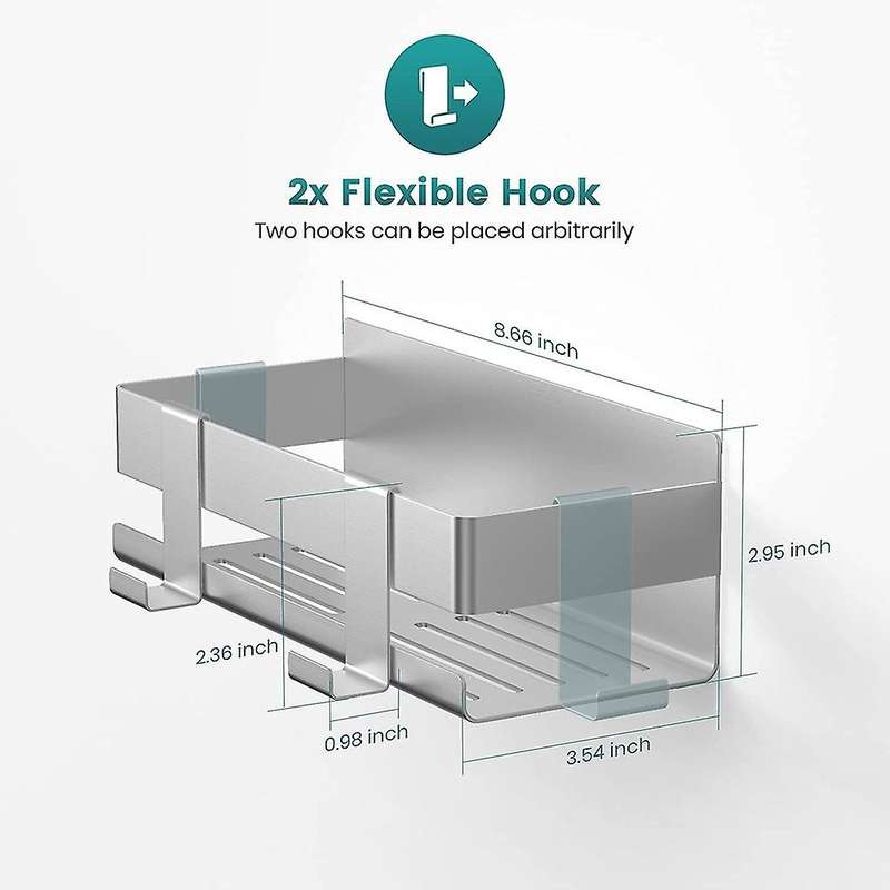 Shower Shelf without Drilling Shower Shelf with Hook Is Removable