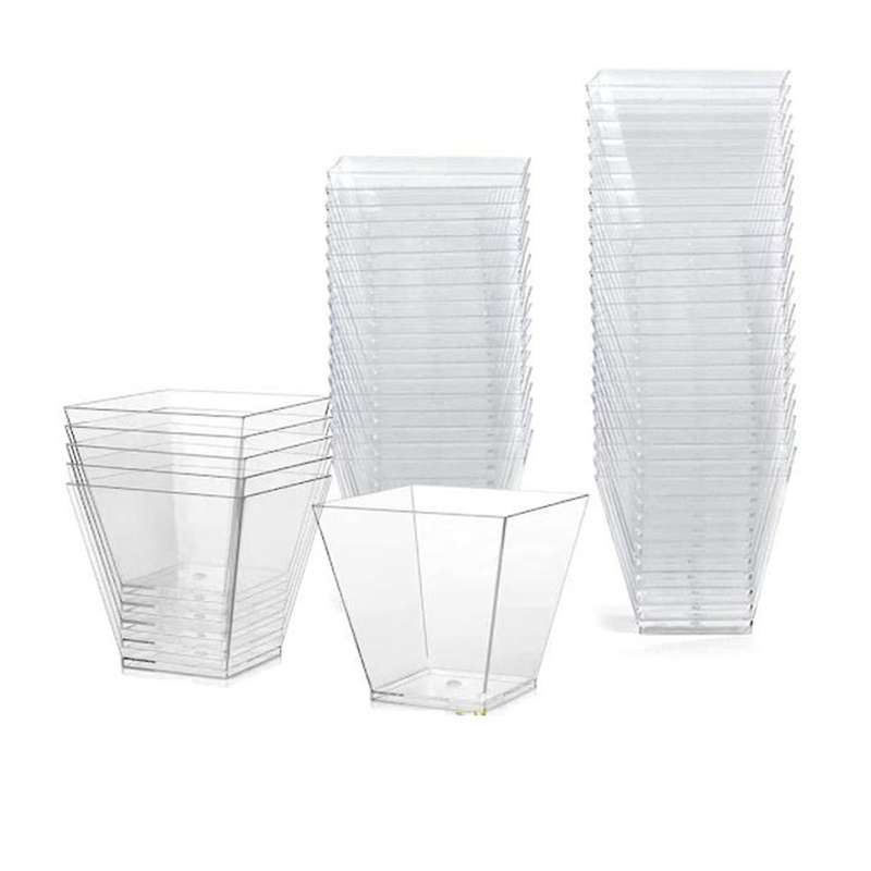 50 Pcs Dessert Cup with 50 Pcs Spoons,dessert Bowl Set,dessert Cup