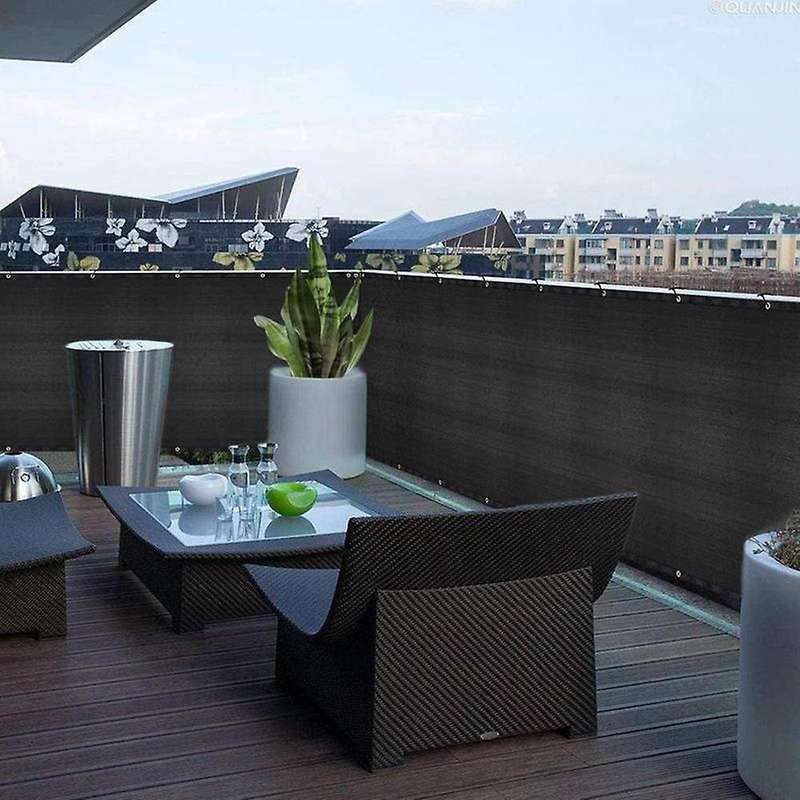 Balcony Shade Net Balcony Screen Cover for Outdoor Backyard-black