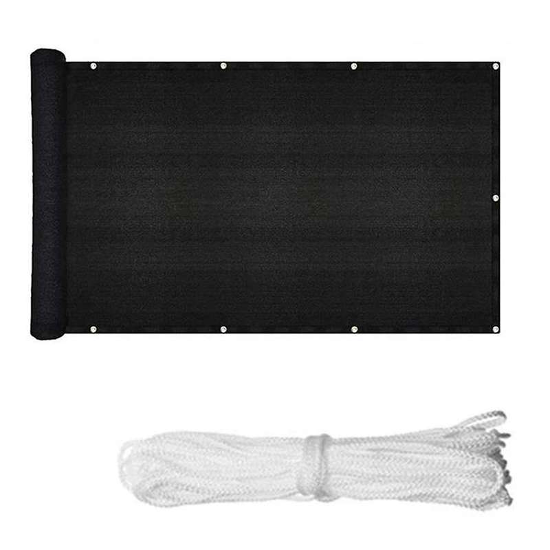 Balcony Shade Net Balcony Screen Cover for Outdoor Backyard-black