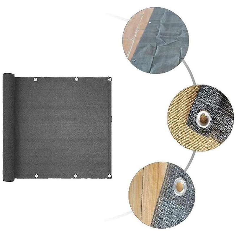 Balcony Shade Net Balcony Screen Cover for Outdoor Backyard-black