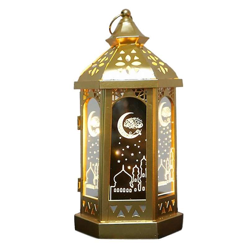 Eid Mubarak Led Lantern Wind Lights for Ramadan Muslim Party Decor(a)
