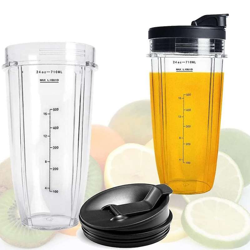 24oz Replacement Cups Compatible for Ninja Nutri Bn401, Bn701, Ss101