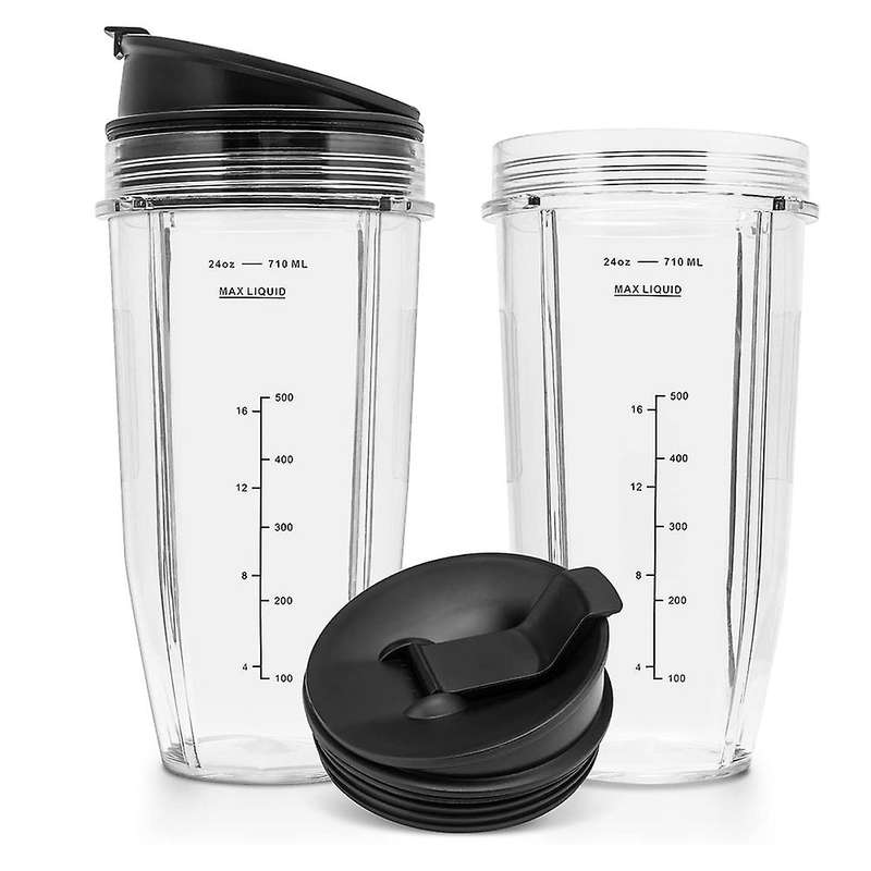 24oz Replacement Cups Compatible for Ninja Nutri Bn401, Bn701, Ss101