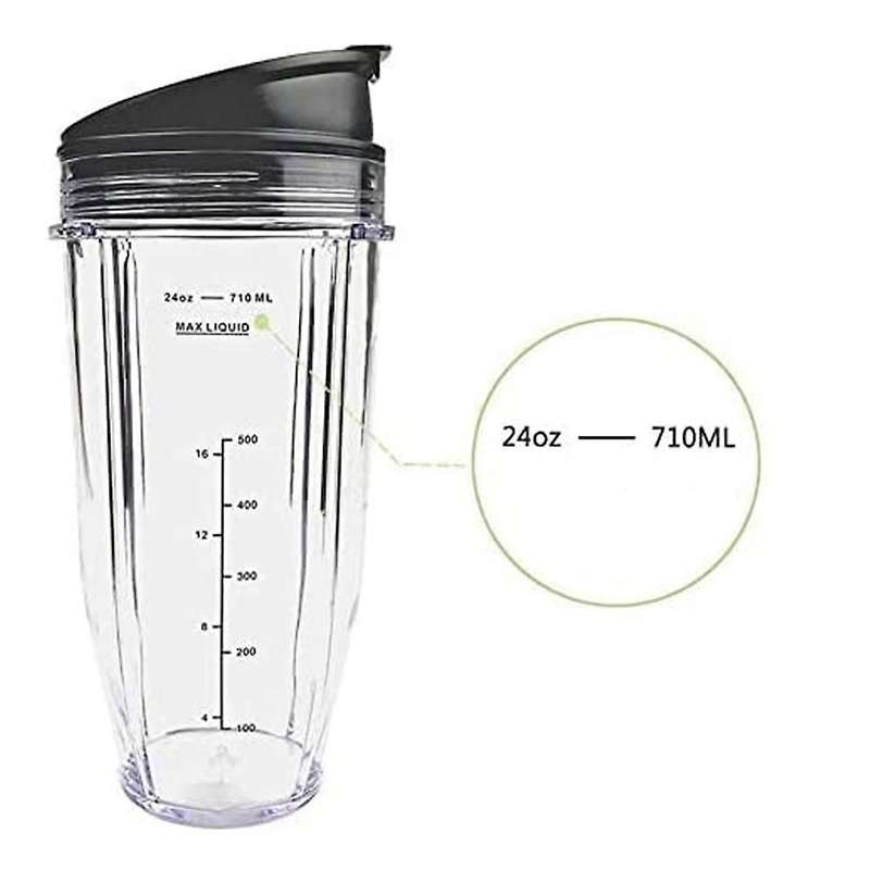 24oz Replacement Cups Compatible for Ninja Nutri Bn401, Bn701, Ss101
