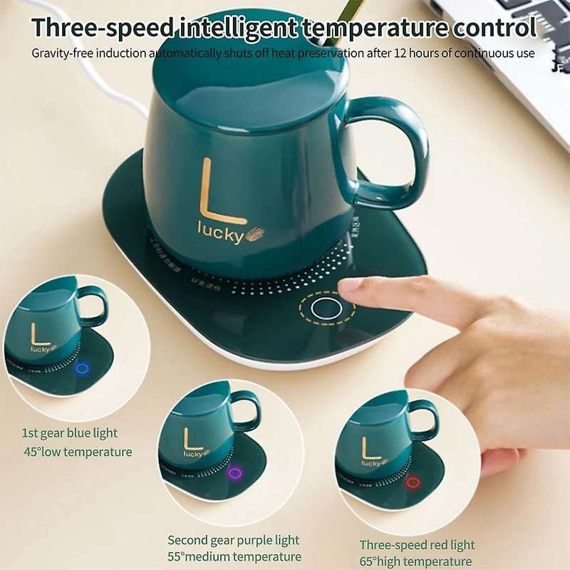 Constant Temperature Cup Office Home Coffee Mug Warmer-green