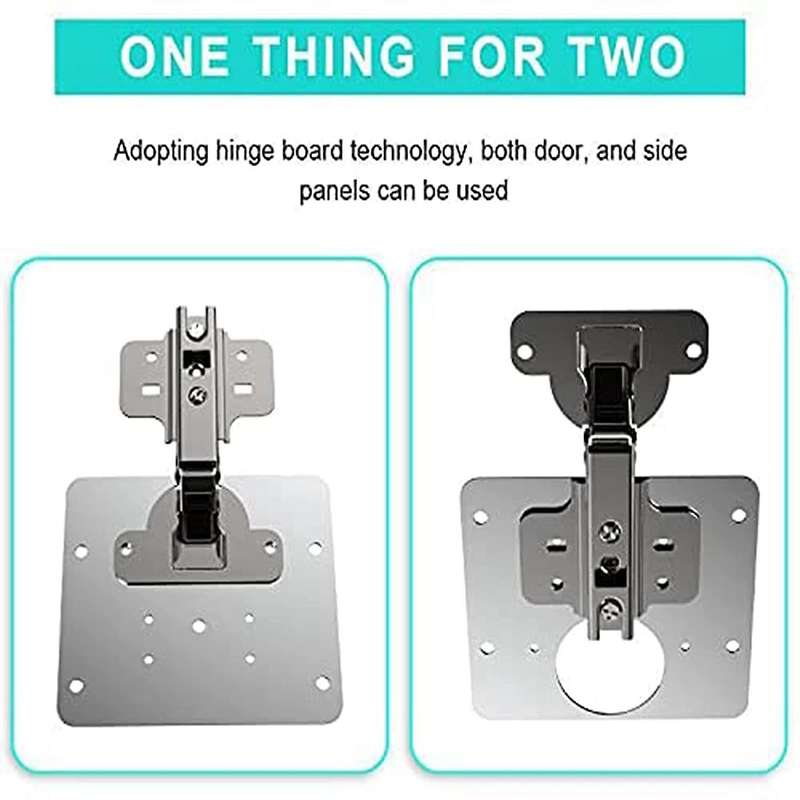 8pcs Stainless Steel Hinge Plate Cabinet Door Hinge Repair Installer