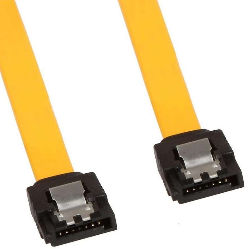 50pcs 40cm Serial Sata 3 Raid Data Hdd Hard Drive Signal Cable Yellow