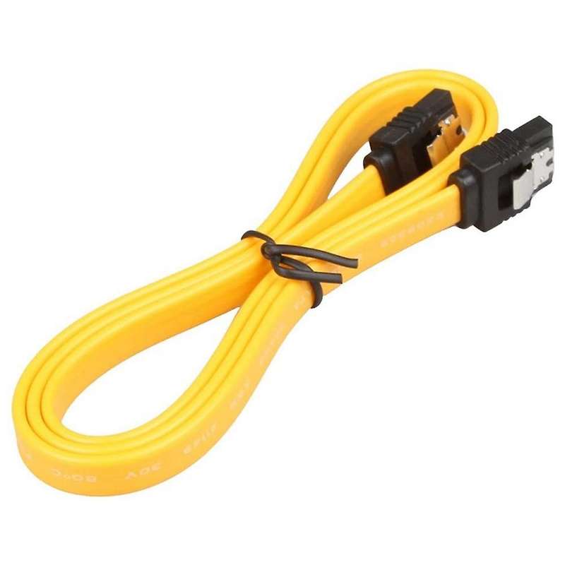 50pcs 40cm Serial Sata 3 Raid Data Hdd Hard Drive Signal Cable Yellow