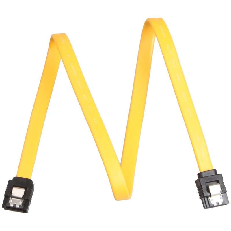 50pcs 40cm Serial Sata 3 Raid Data Hdd Hard Drive Signal Cable Yellow