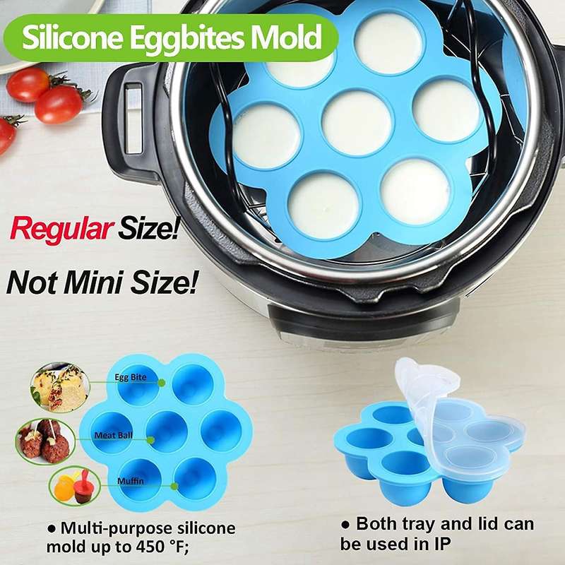 Air Fryer Accessories, with Pizza Pan, Skewer Rack, Egg Bite Mold