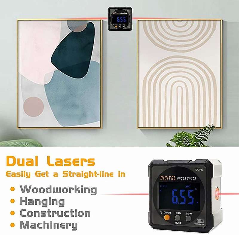 Chargeable Digital Inclinometer Precise Angle Measuring Tool