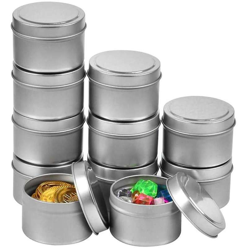 4 Oz Metal Tins/candle Tins, Round Containers with Slip-on Lids