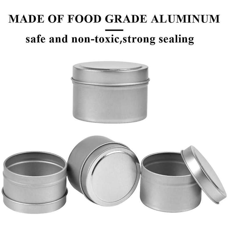 4 Oz Metal Tins/candle Tins, Round Containers with Slip-on Lids