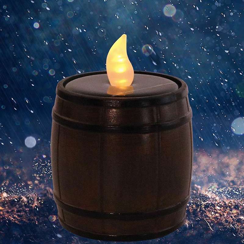 6 X Solar Sensor Candle Light Electronic Flickering Led Tea Light(b)