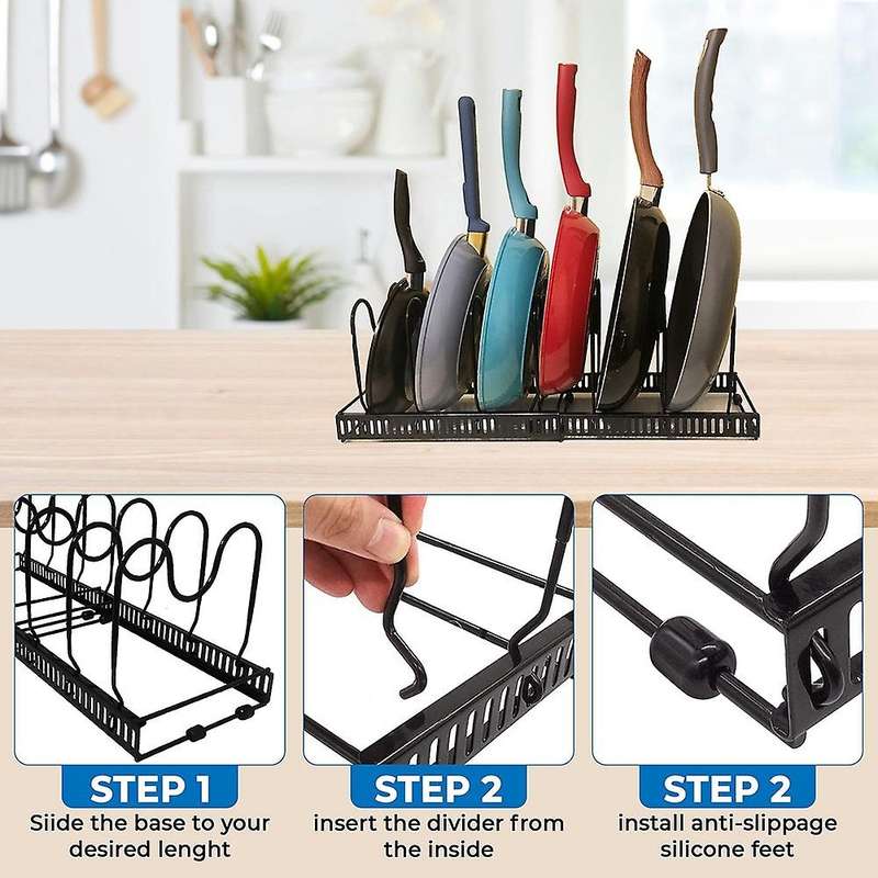 Kitchen Cookware Pantry Cabinet Storage Rack