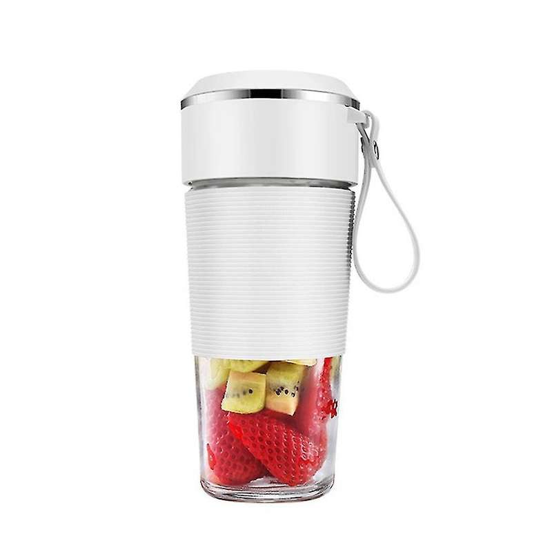 Juicer Cup Fruit Juice Mixer Ice Smoothie Blender Cup 6-knife (white)