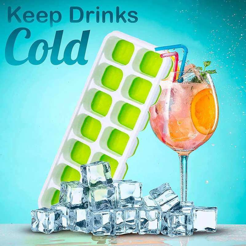 Ice-cube Mould, Pack Of 10, with Lid, Silicone, Easy to Demould