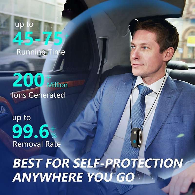 200 Million Negative Ion Air Purifier Car Hanging Neck Purifier White