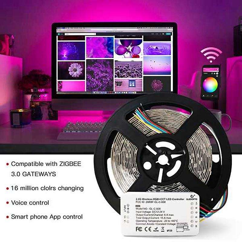 Gledopto Rgb+cct Smart Led Strip Controller Work with Zigbee 3.0 2id