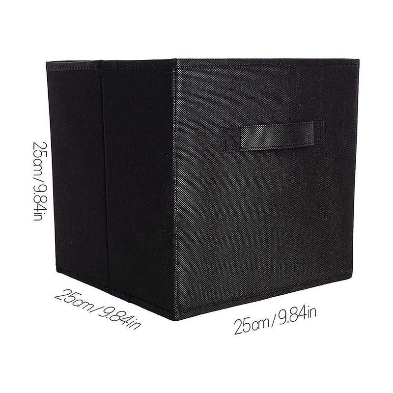 4 Pack - Foldable Storage Fabric with Handles Collapsible Organiser