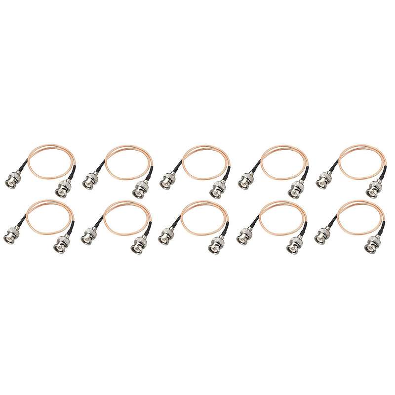 10 Pcs Rg316 Bnc Male to Bnc Male Plug Connector Rf Pigtail Coax