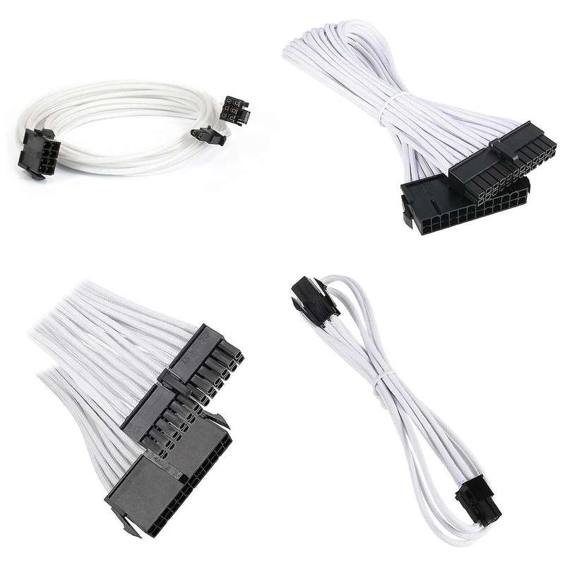 Braided Atx Sleeved Cable Extension Kit for Power Psu,with Comb Set