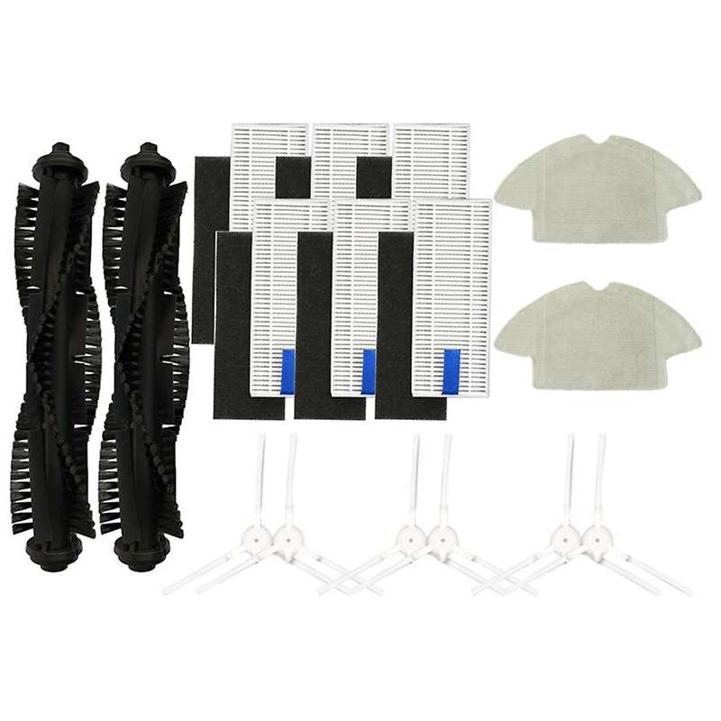 16pcs Main Brush Hepa Filter for 360 S6 Roll Side Brush Mop Cloth
