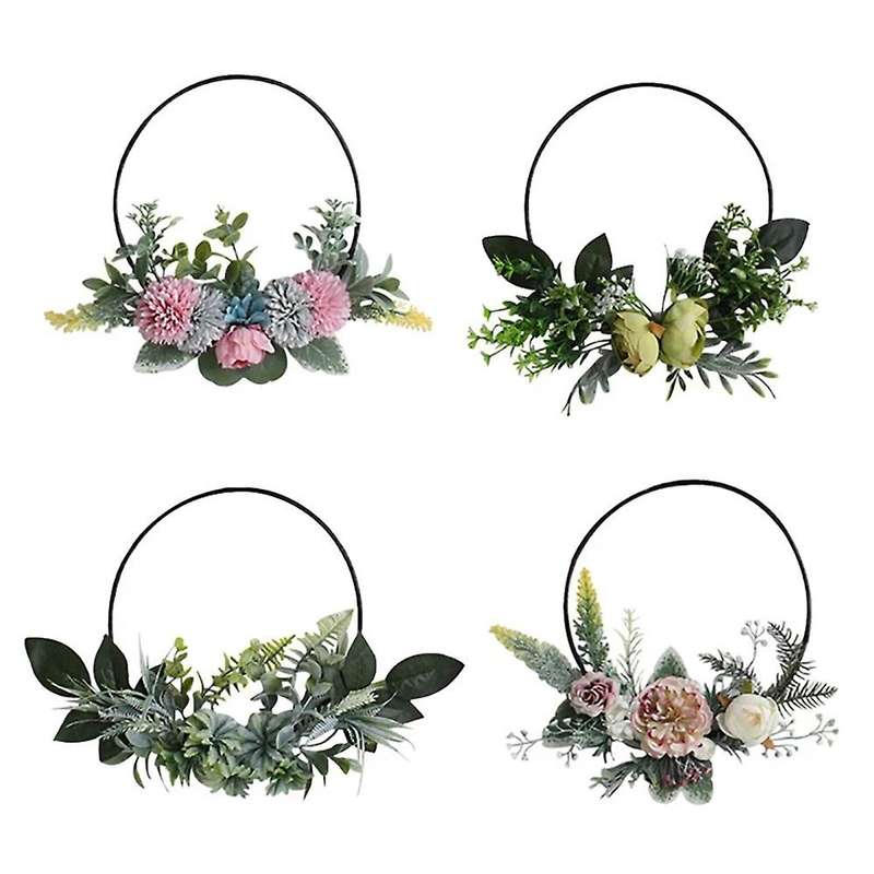 4pcs Wall Decoration Wreath Garland The Simulation Flower Vine Rattan