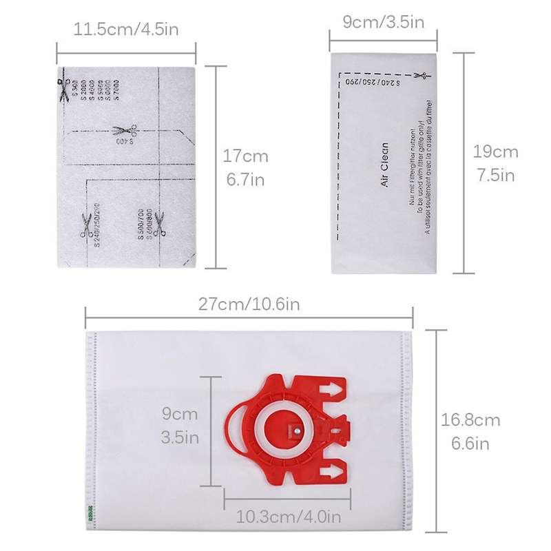 40x Dust Bag Vacuum Cleaner Filter Bag for Miele Fjm Air Clean