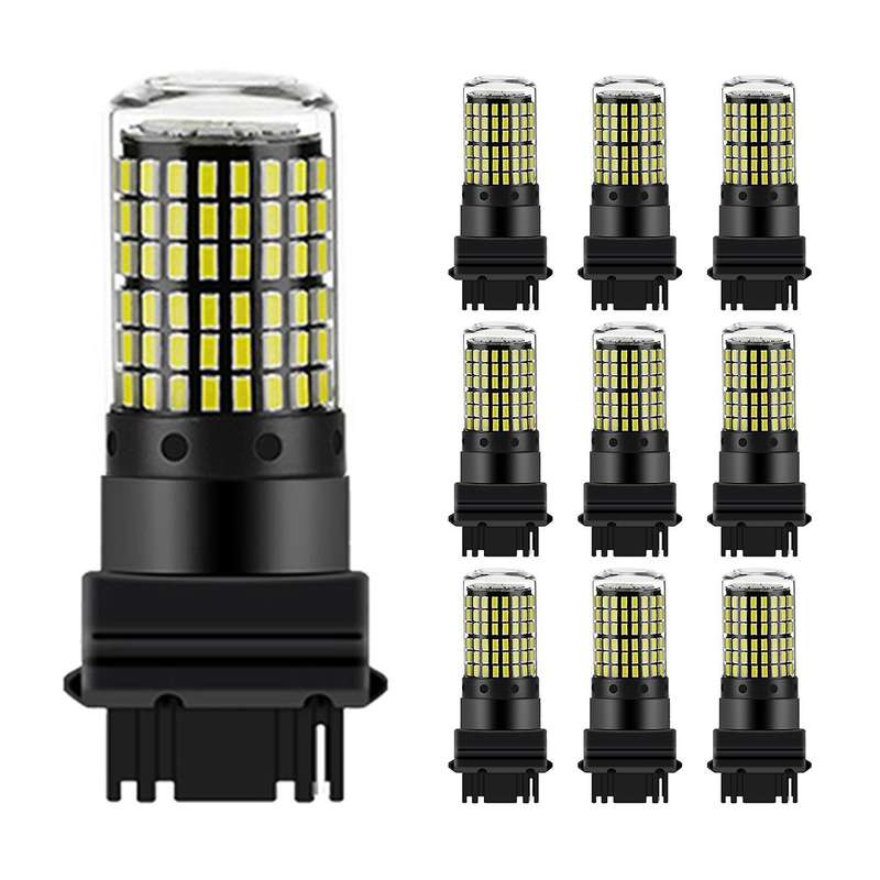 10pcs Led Bulbs 3156 P27w T25 Led Canbus Lamp