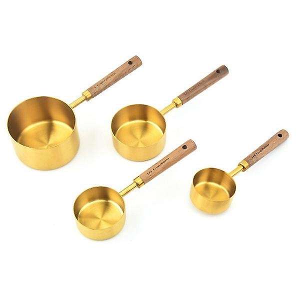8 Pcs Measuring Spoon Set Kitchen Wooden Handle Measuring Spoons